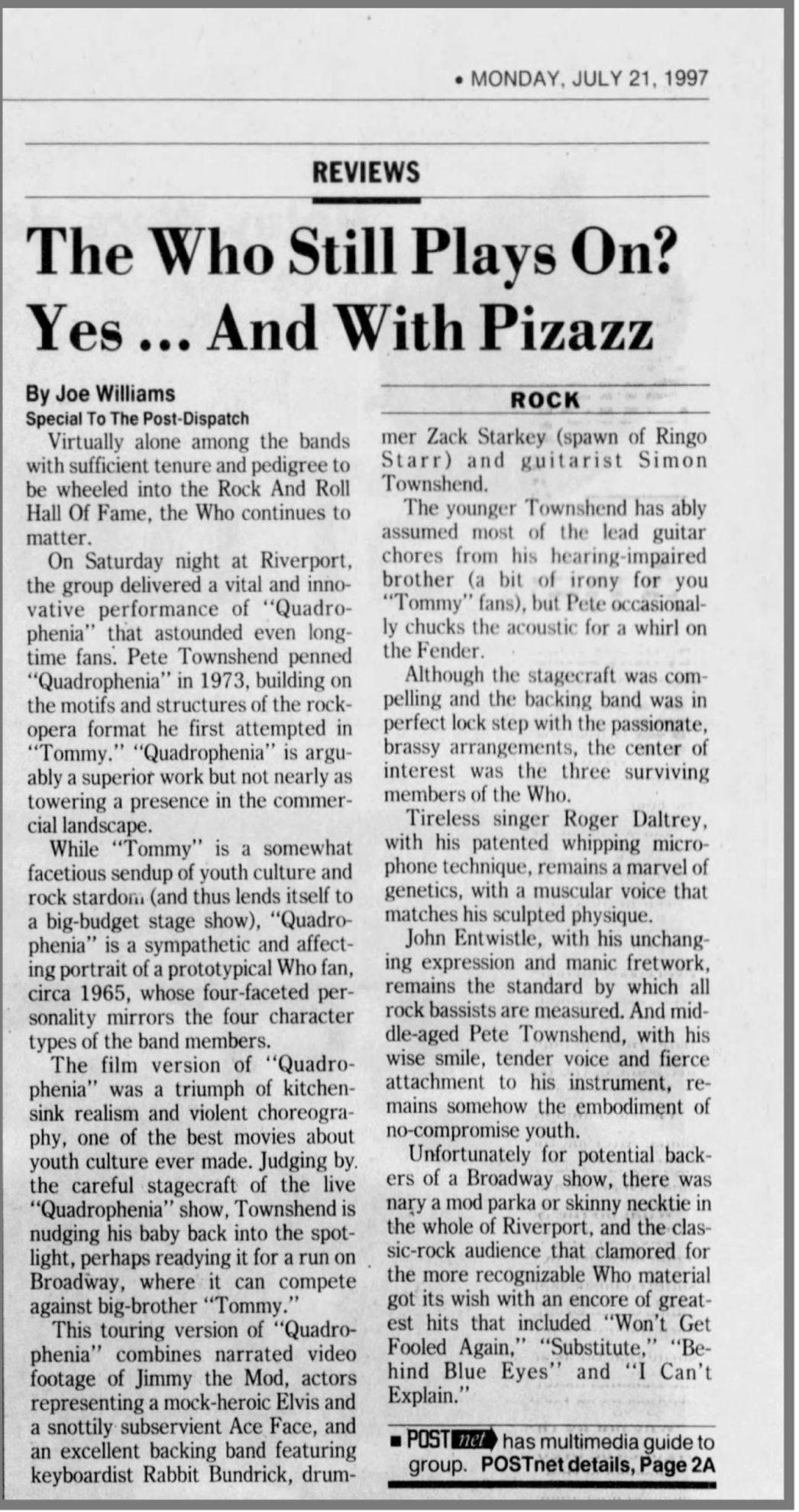 Reviews of The Who